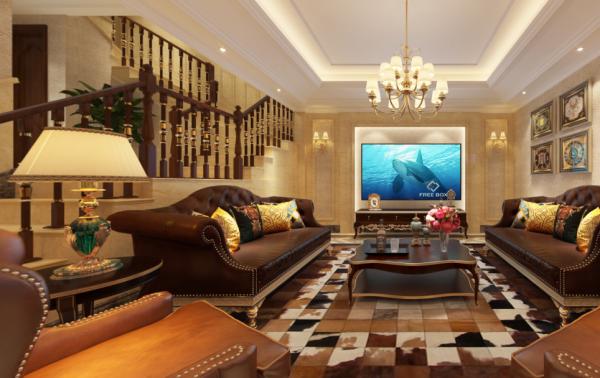 成都銀泰花園340平歐式別墅裝修設計