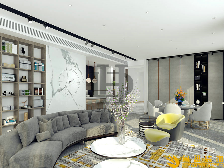 錦繡尚郡310平現(xiàn)代裝修設(shè)計(jì)客廳