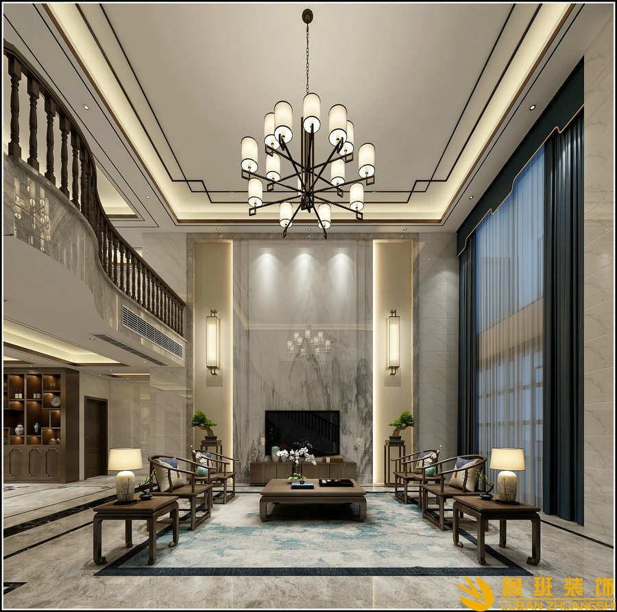 金河谷357平聯排設計裝修客廳