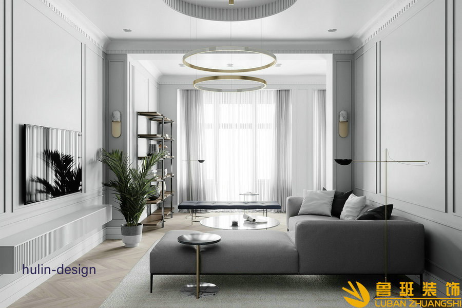 龍湖紫宸146平裝修設(shè)計(jì)客廳