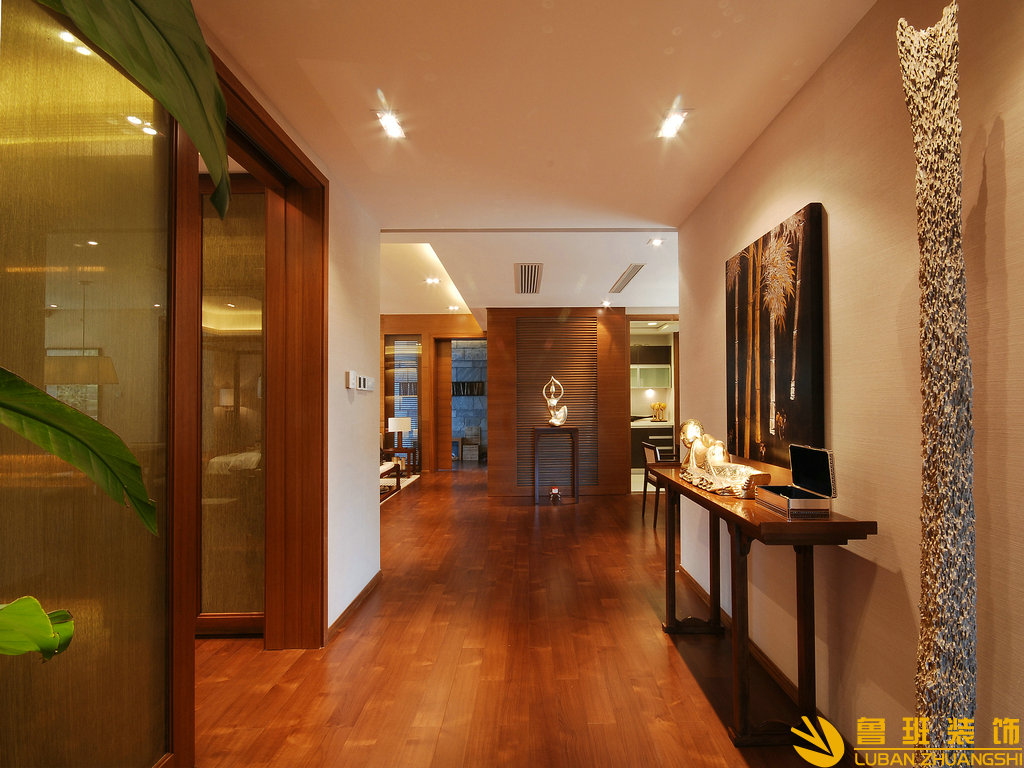 三星堆瞿上別院380㎡新中式別墅裝修設計門廳