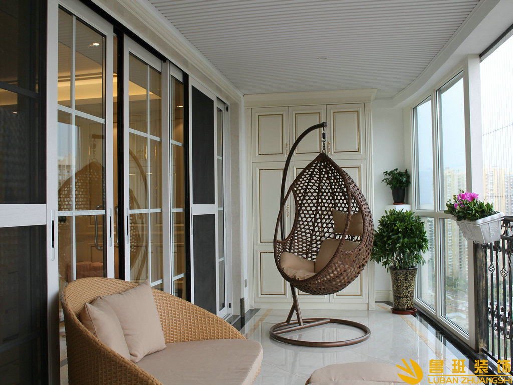 珠江御景灣290平現(xiàn)代輕奢別墅裝飾設計陽臺