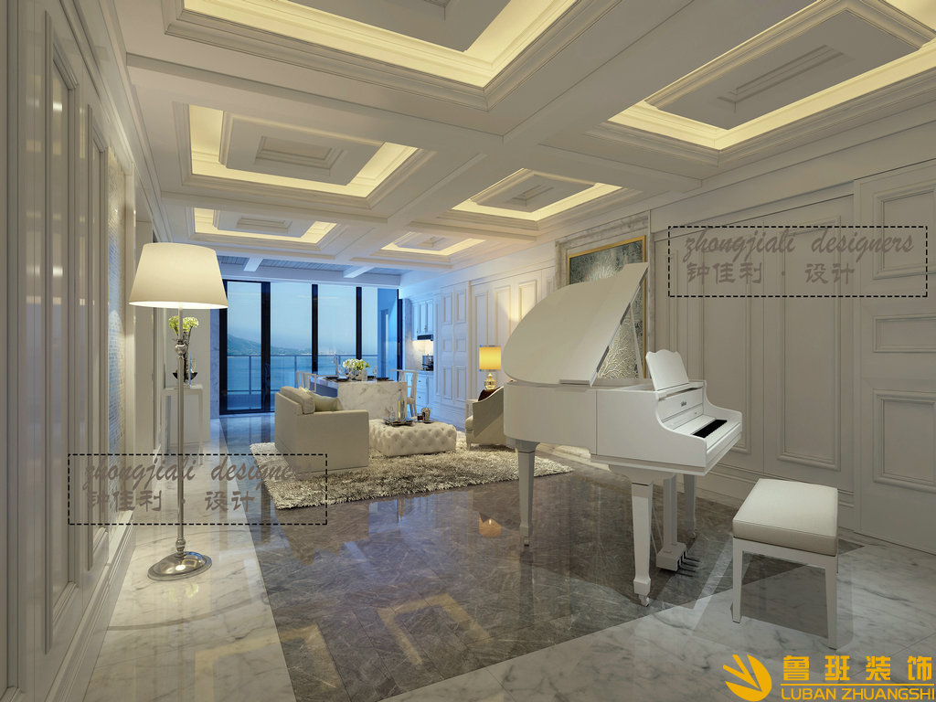 龍湖世紀峰景140㎡混搭風格裝修設計休閑區域