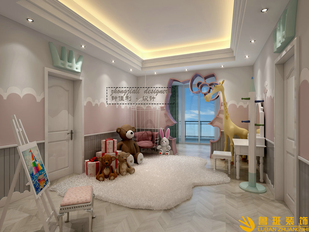 龍湖世紀峰景140㎡混搭風格裝修設計兒童房