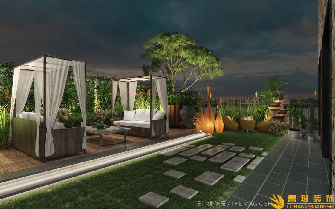 大溪谷躍層200平方米 四室兩廳 現代輕奢花園