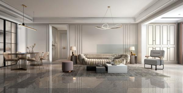 盛和林語105平時尚輕奢裝修設(shè)計