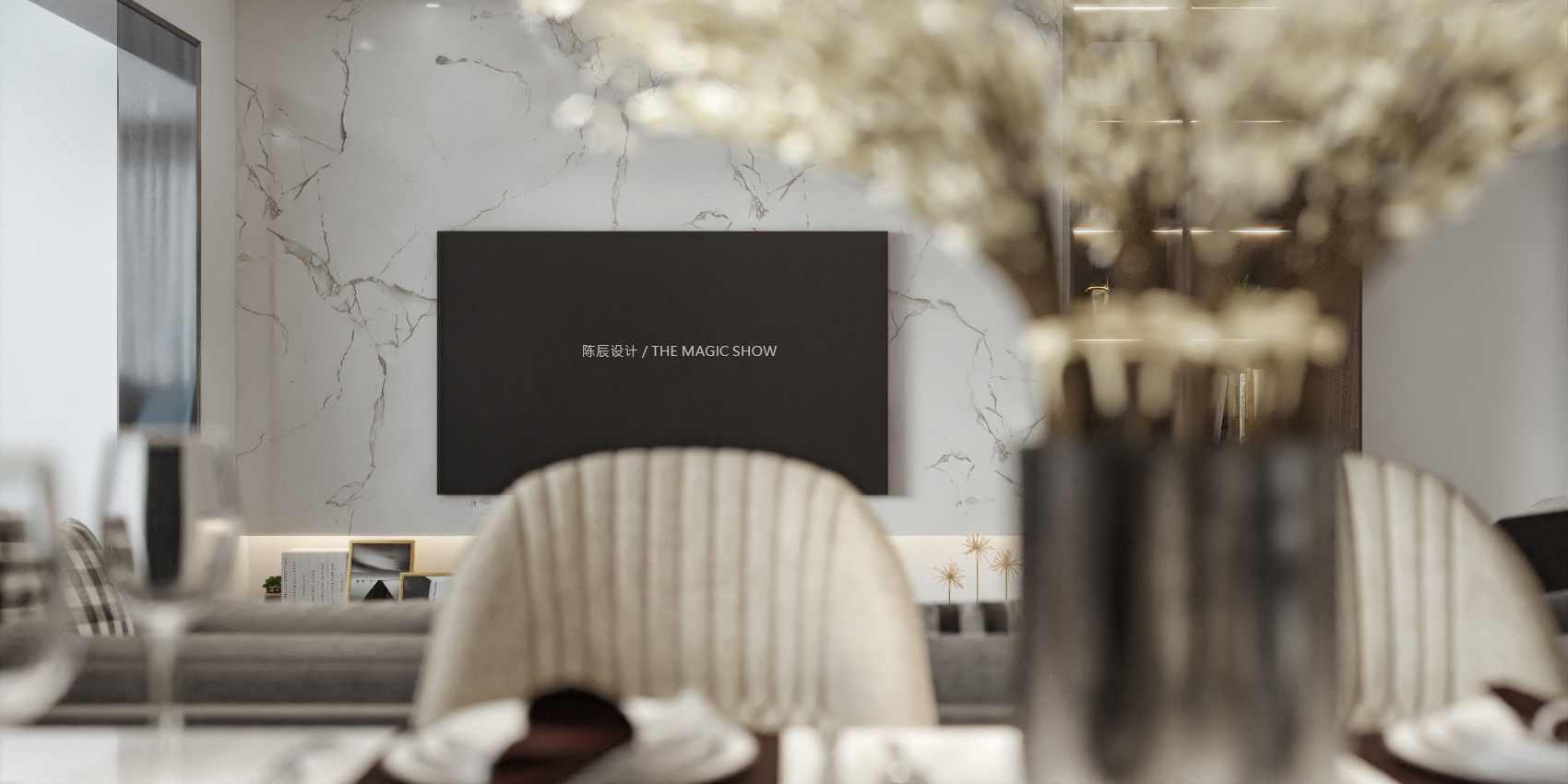 海棠時代廣場150平方米 三室兩廳 現代輕奢細節2