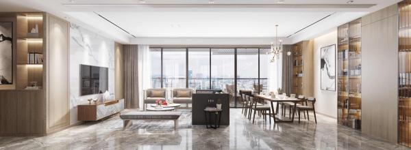 蔚藍卡地亞花園城175平方米 四室兩廳 現(xiàn)代中式