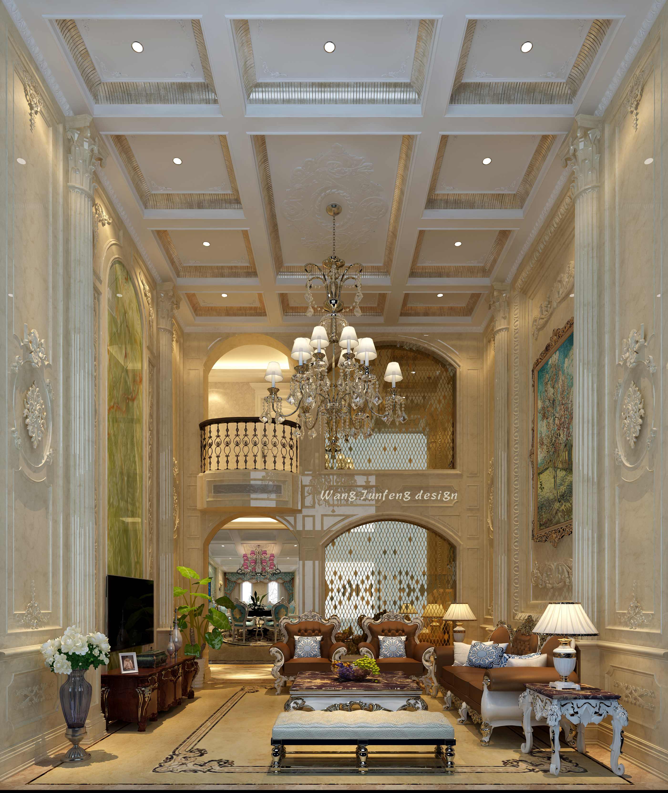 保利心語六室三廳380㎡法式風格客廳1