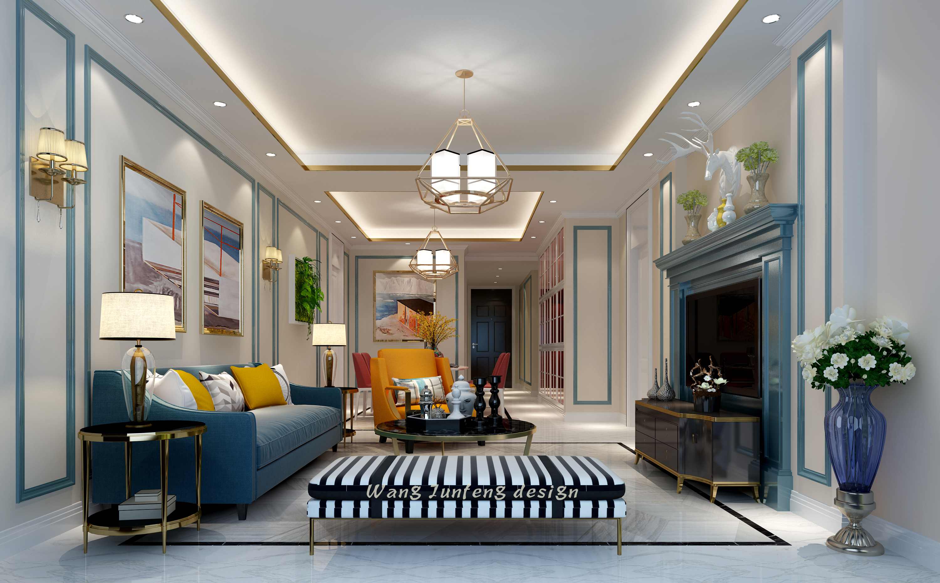 世茂玉錦灣（建筑面積128）客廳