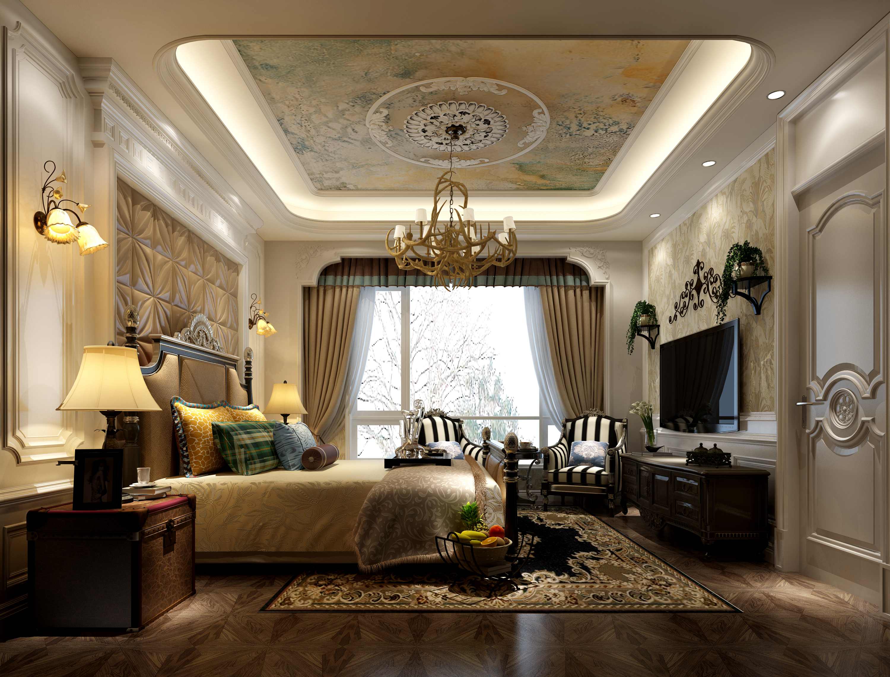 優(yōu)品時代廣場五室兩廳380㎡法式風格臥室