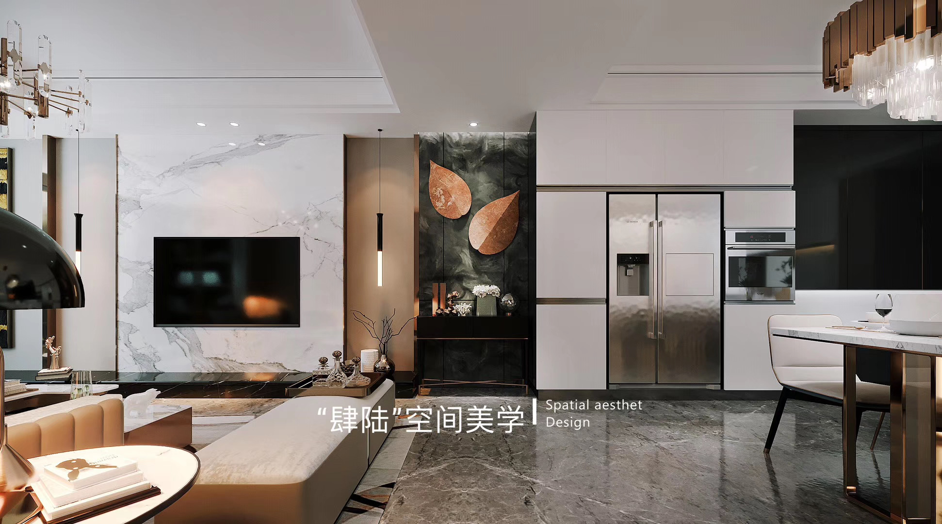 濱河灣140三室兩廳戶型設(shè)計客廳