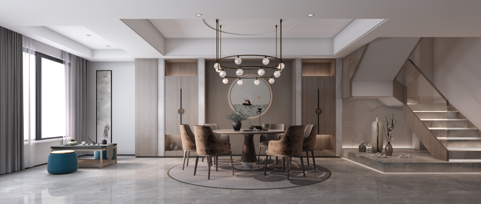 保利國賓首府四室三衛221平中式風格餐廳