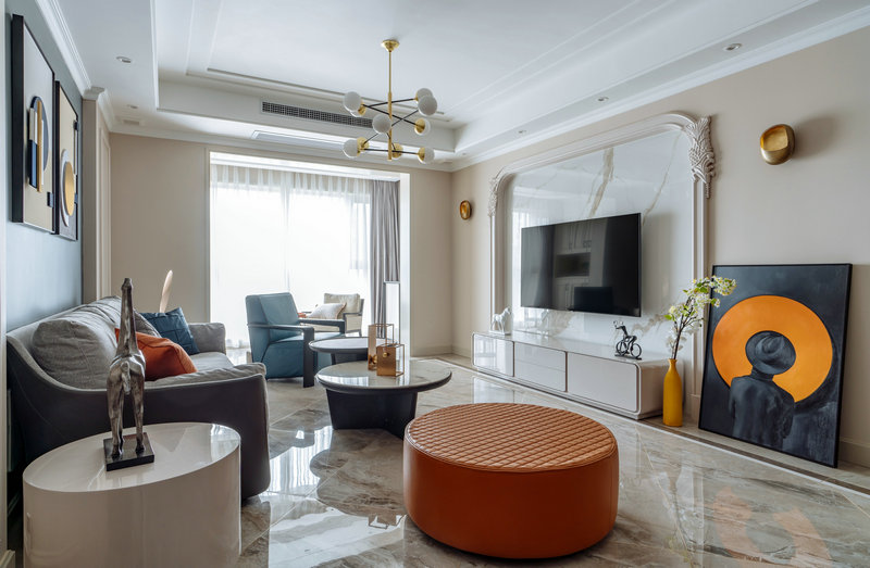 東御佲家四室三衛170平現代混搭客廳