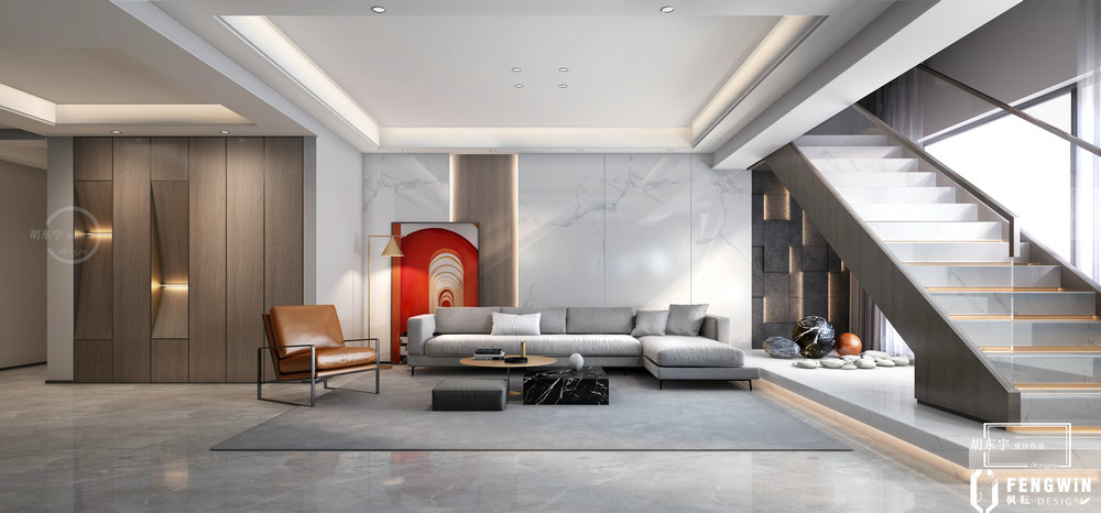 金科天宸五室四衛166平米現代風格客廳