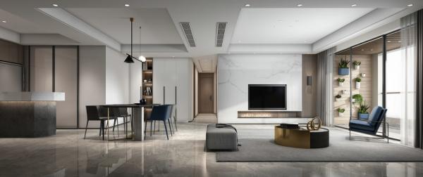 中鐵金山三室兩衛124平米現代風格