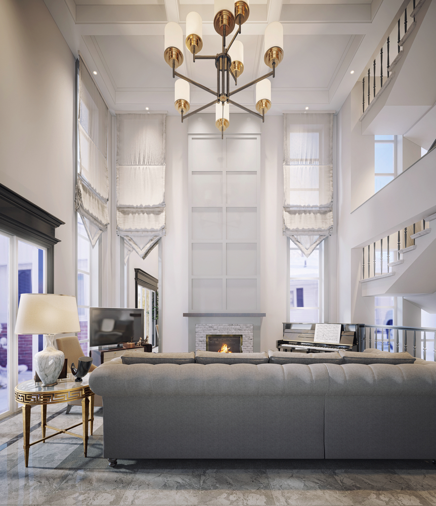 紫檀320平別墅設計客廳