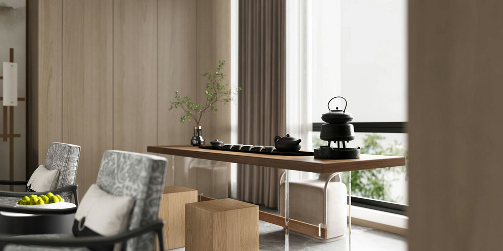 東源湖光樾墅230平設(shè)計(jì)裝修煮茶