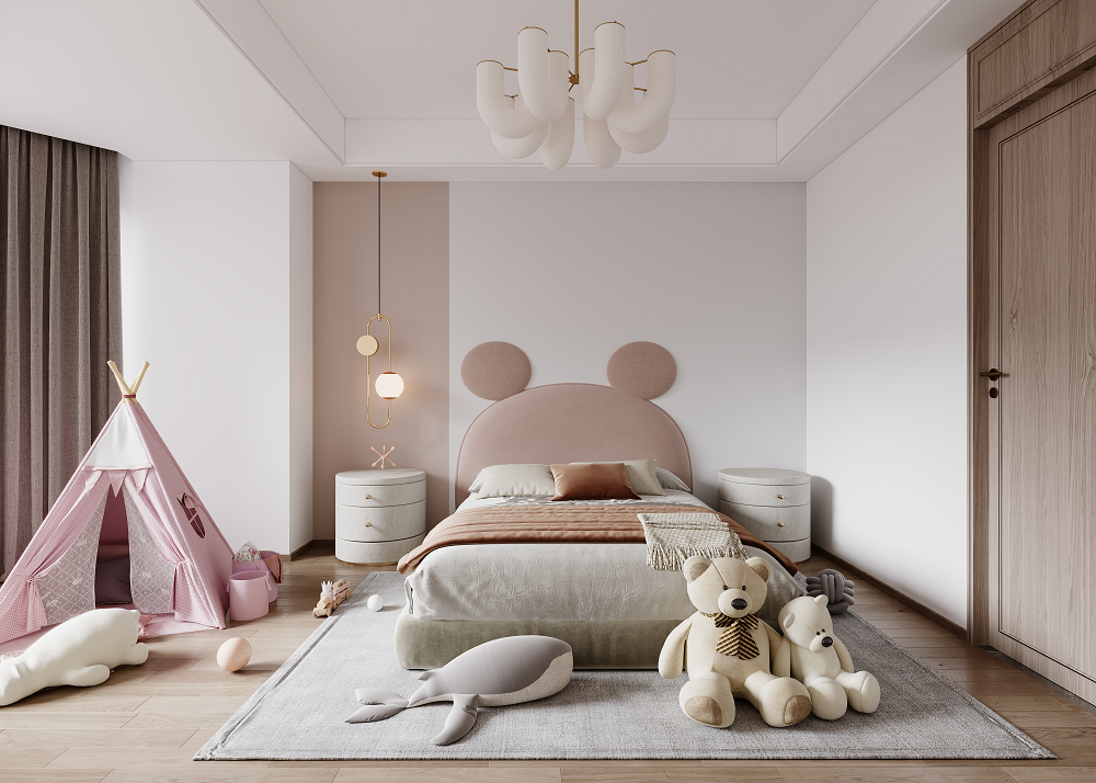 龍湖悠山郡400平中式別墅設計女兒房