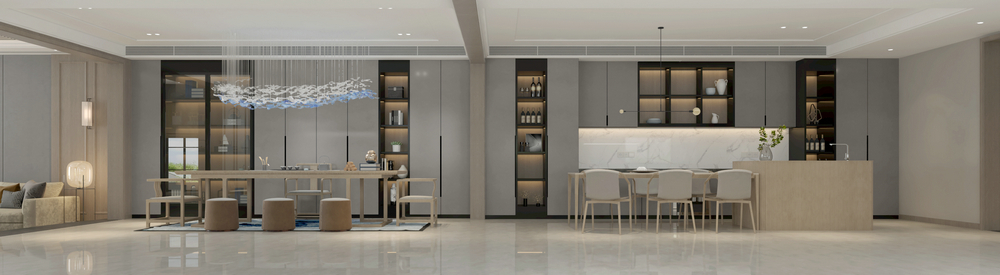 東湖花語450平輕奢別墅設(shè)計(jì)餐廳