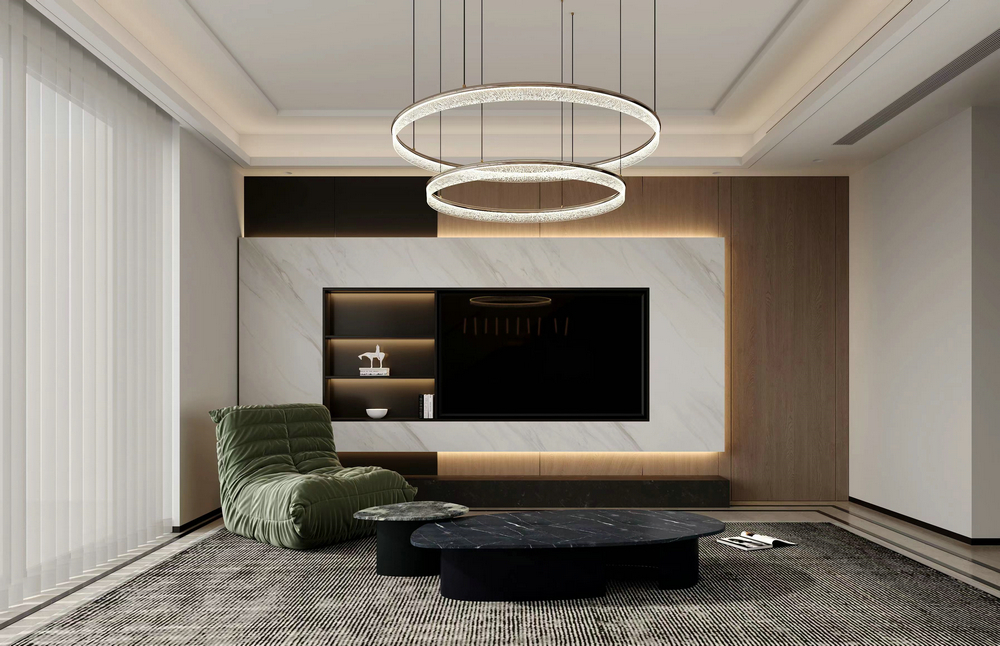 中糧瓏悅錦云200平躍層設(shè)計(jì)電視墻