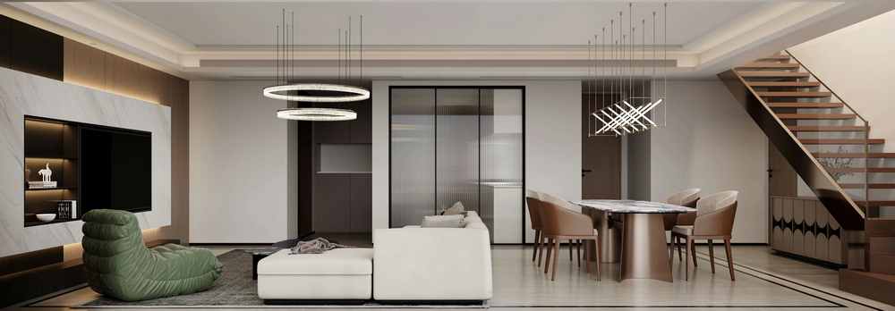 中糧瓏悅錦云200平躍層設(shè)計(jì)餐廳