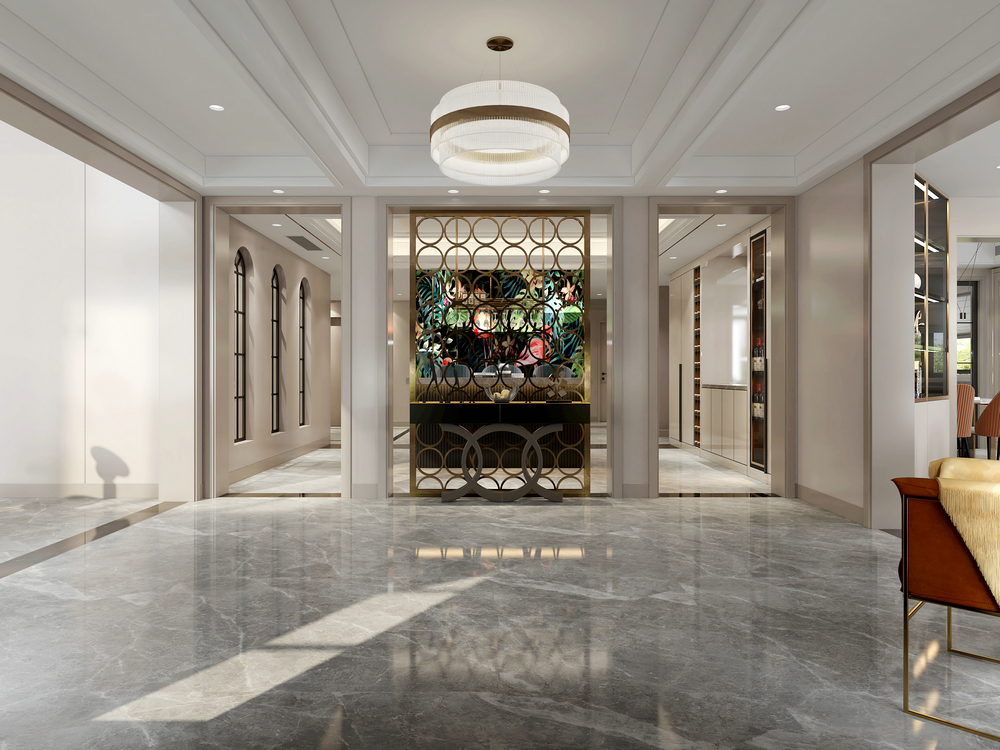 東湖花語別墅現代輕奢700平設計玄關