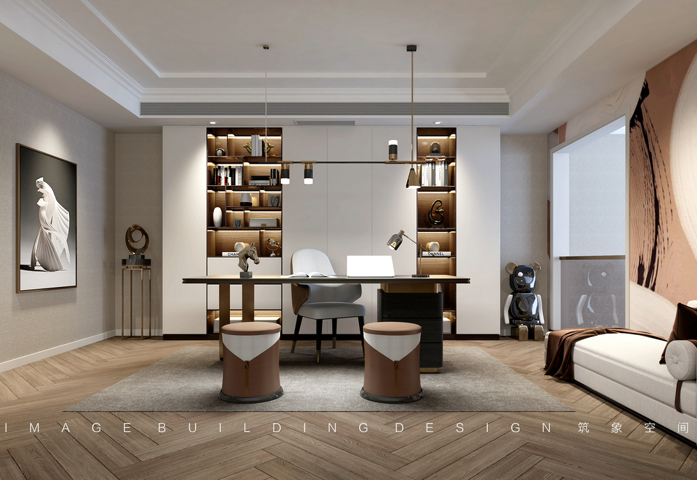 東湖花語別墅設(shè)計700平書房