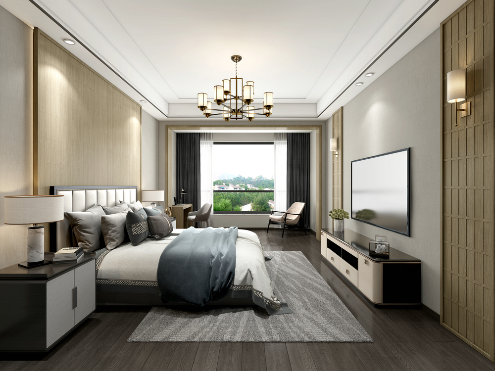 玖厥府簡(jiǎn)中260平米躍層設(shè)計(jì)臥室