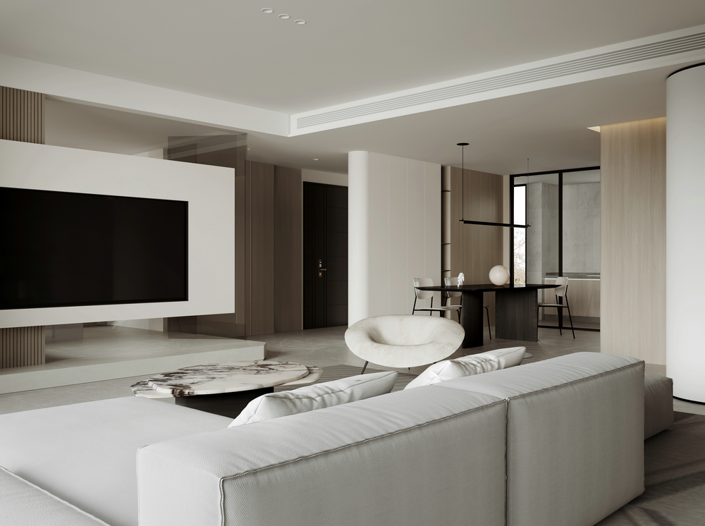 綠地新里程155精裝房改造電視墻