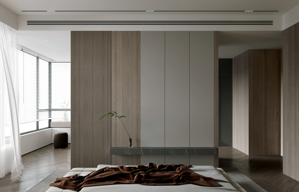 宸光和悅疊拼別墅意式輕奢設(shè)計臥室