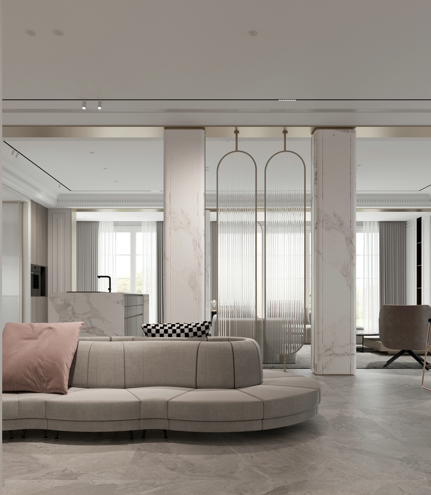 亞特蘭蒂斯現代法式別墅設計隔斷