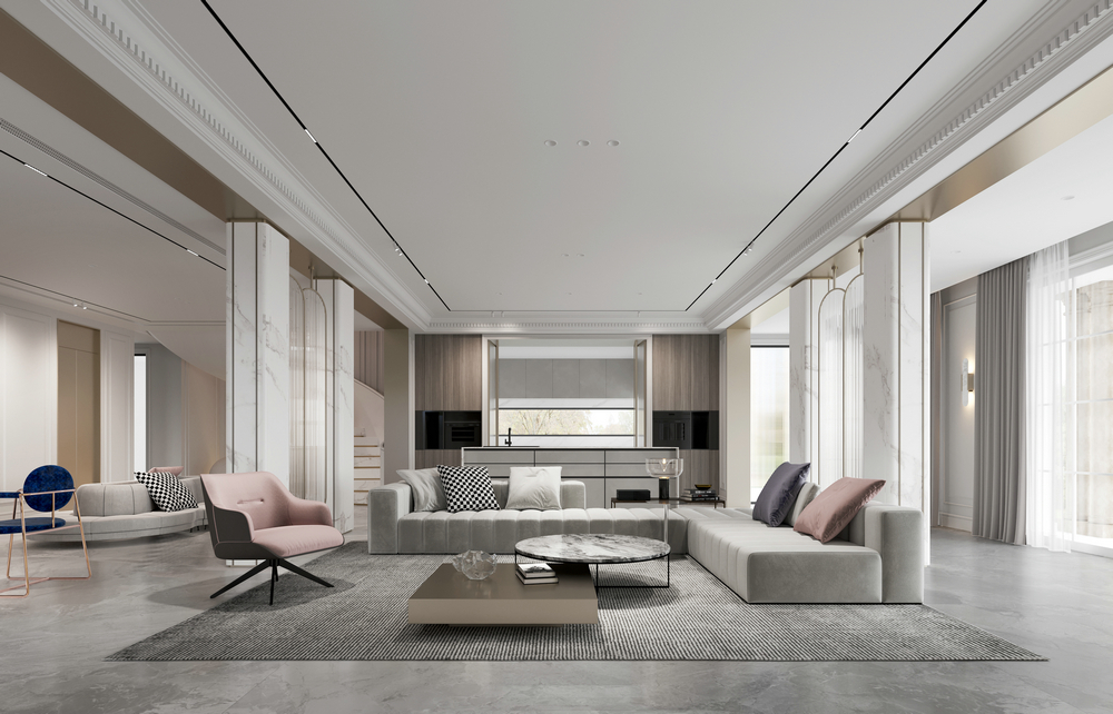 亞特蘭蒂斯現代法式別墅設計公區