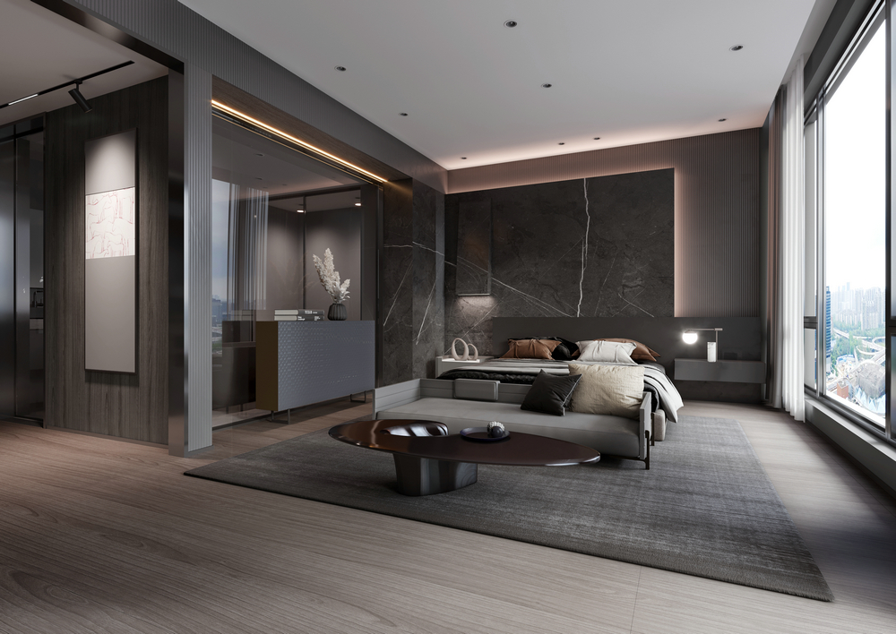 信合御龍山躍層暗黑系列炫酷設計老人房