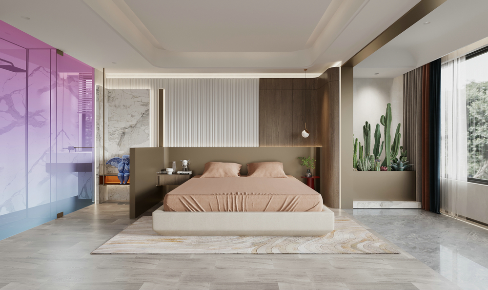 蘭香湖壹號230平現代輕奢設計主臥