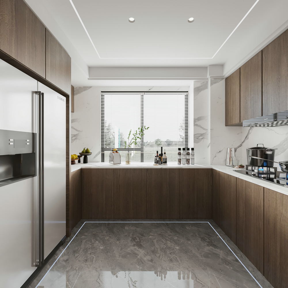 蘭香湖壹號230平現代輕奢設計廚房