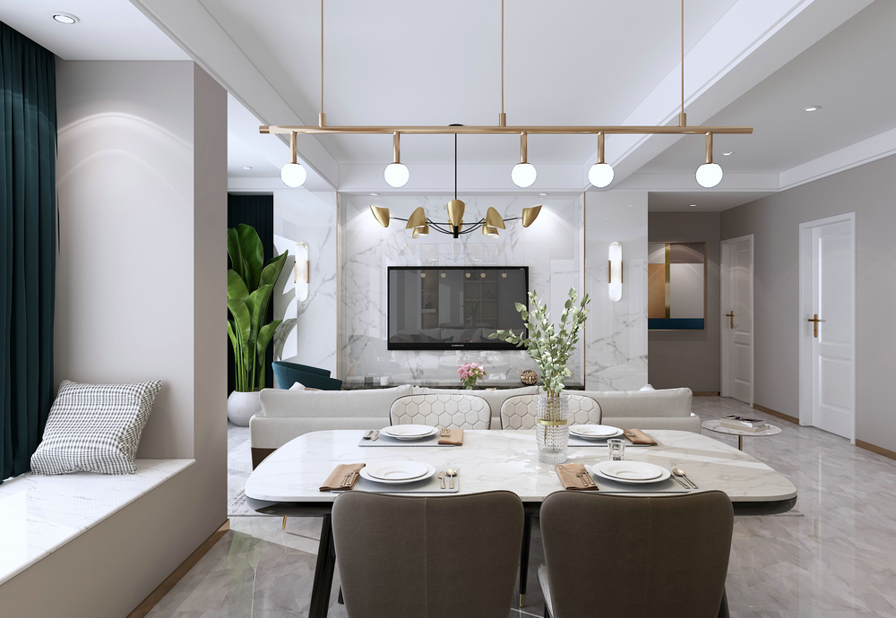 奧園廣場138平裝修設計餐廳