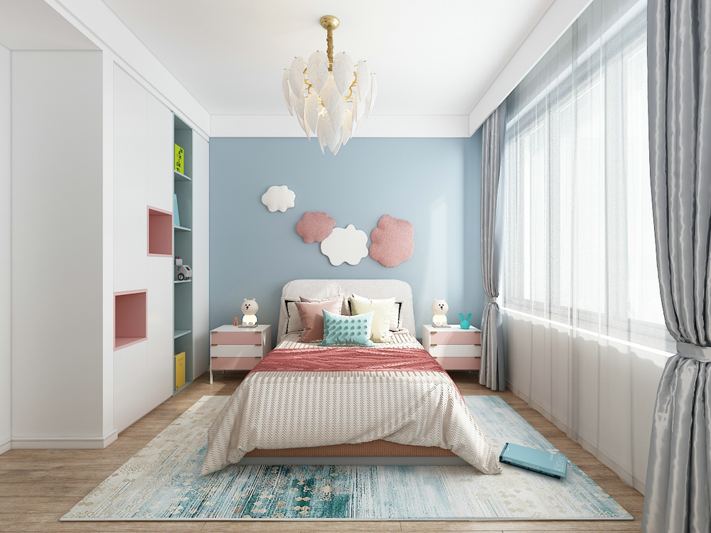 保利拉菲公館180平大平層設計女兒房