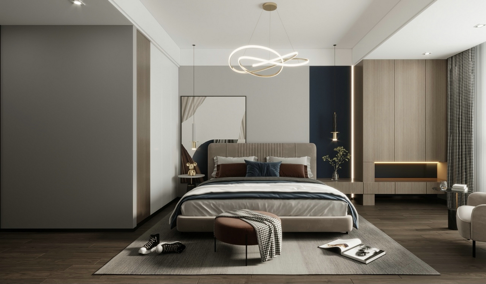 美泉悅府132平裝修設計臥室