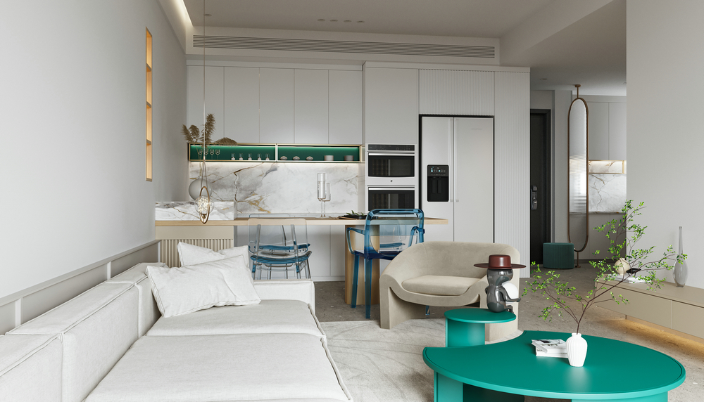 北大資源紫境府140平裝修設(shè)計(jì)餐廳