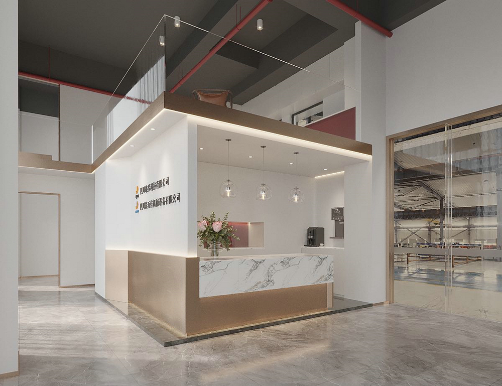 300平辦公室裝修設(shè)計前臺