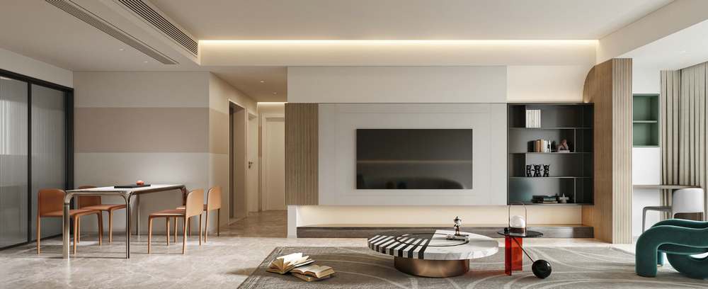 蜀欣苑158平裝修設計客餐廳