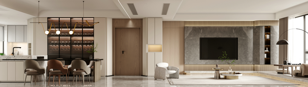 萬科城大平層設計裝修餐廳