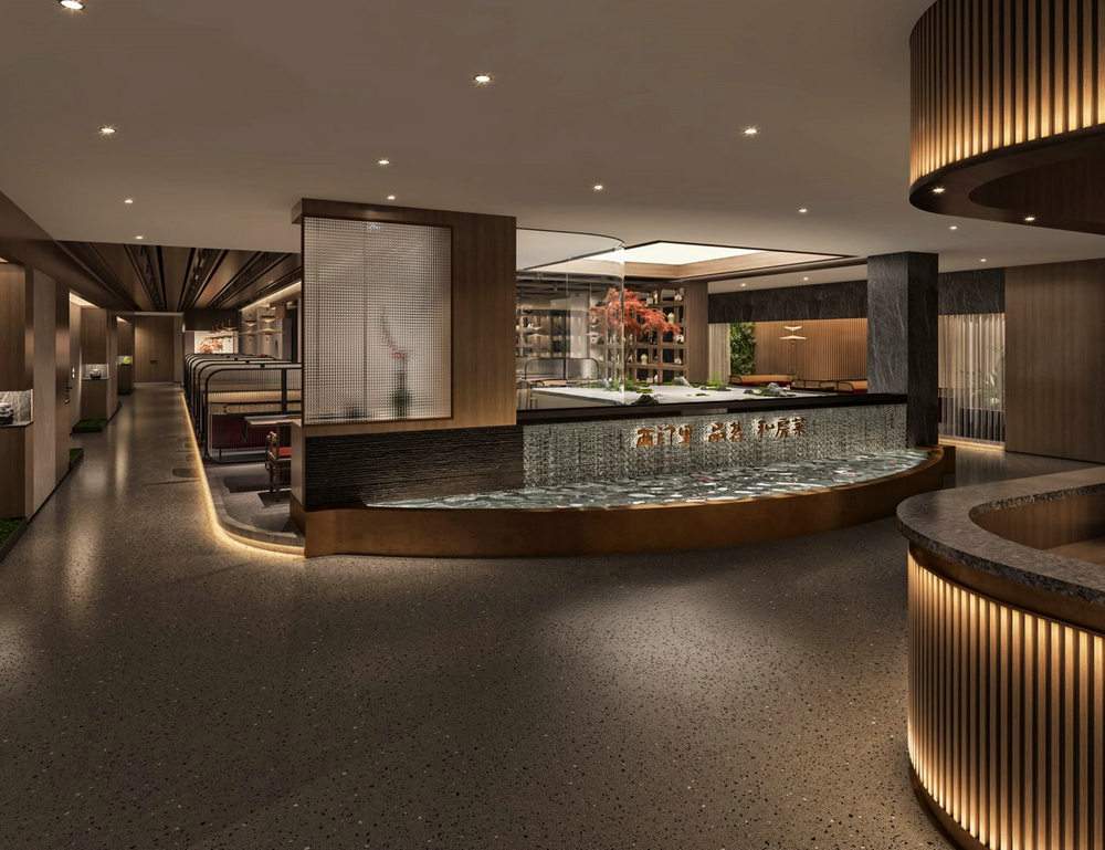 西門里茶餐廳設計1000平形象墻