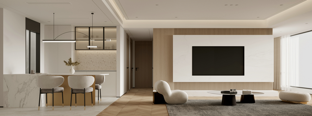 重慶150平平層設計裝修客廳