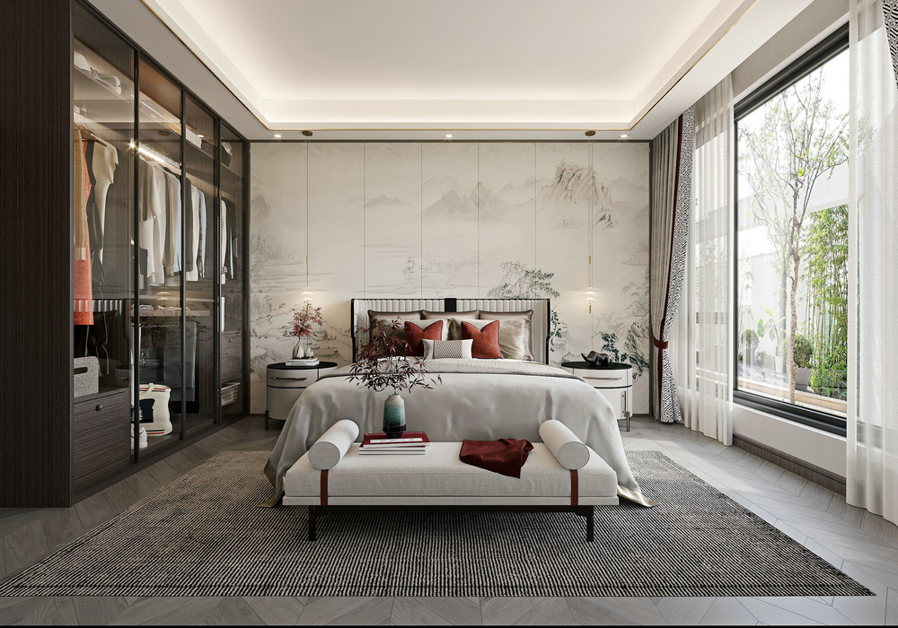 芙蓉古城800平方新中式設計次臥