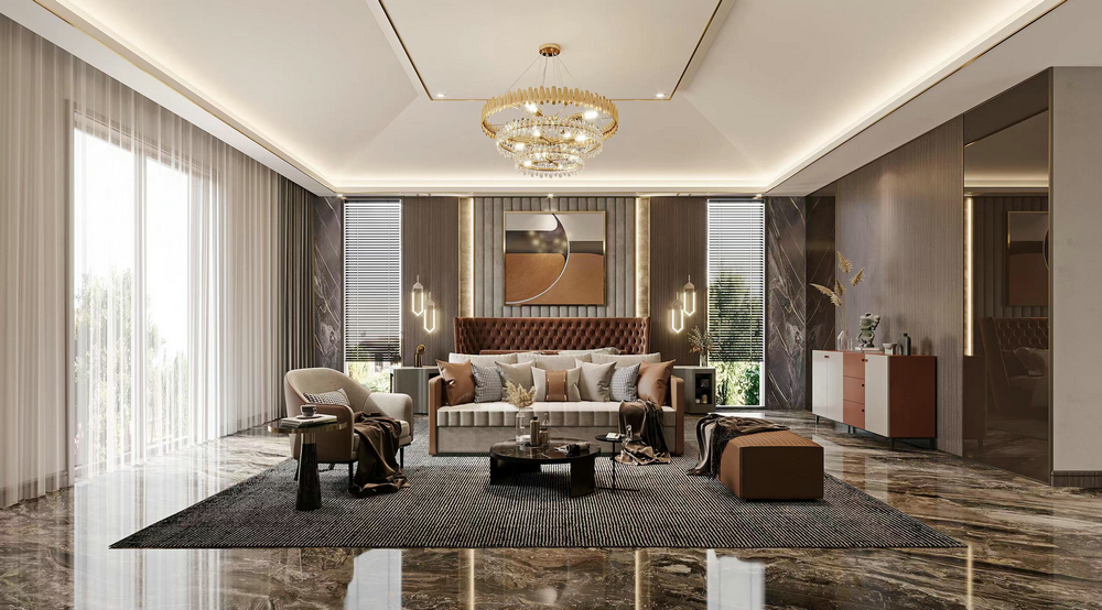 芙蓉古城800平方新中式設計休閑廳