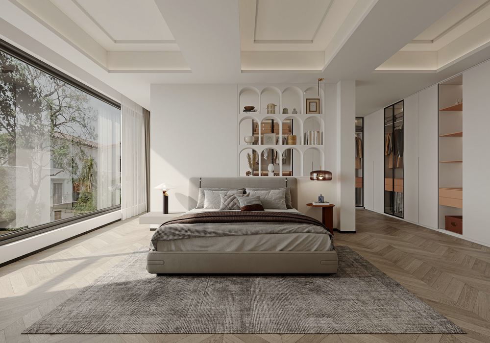 三利宅院800平現(xiàn)代風設(shè)計臥室