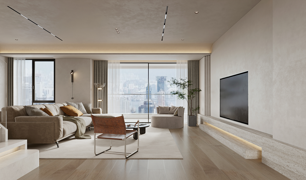 保利大國璟 189平侘寂大平層設計客廳
