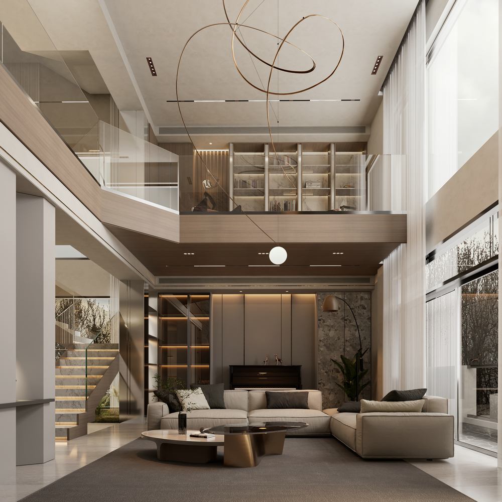 南郡七英里400平聯(lián)排別墅設(shè)計(jì)客餐廳